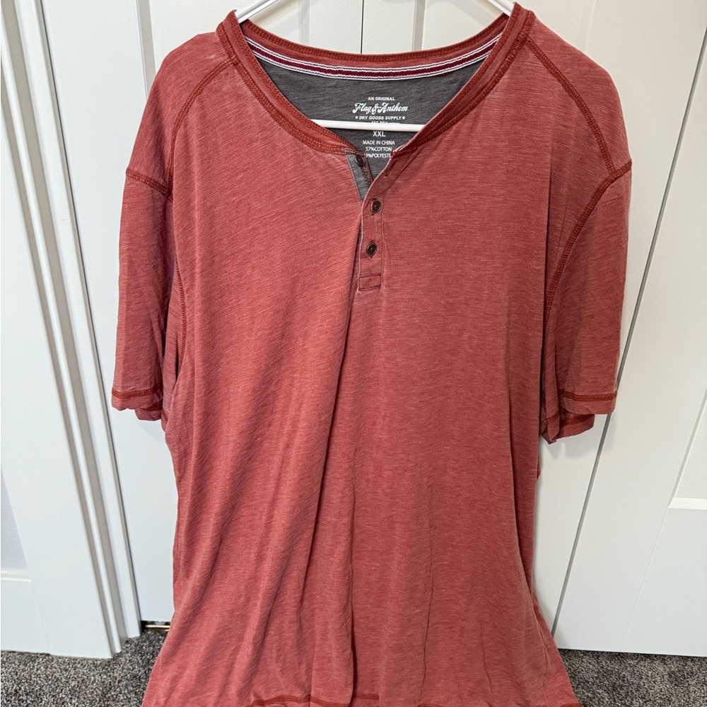 Flag & Anthem XXL Henley Tee